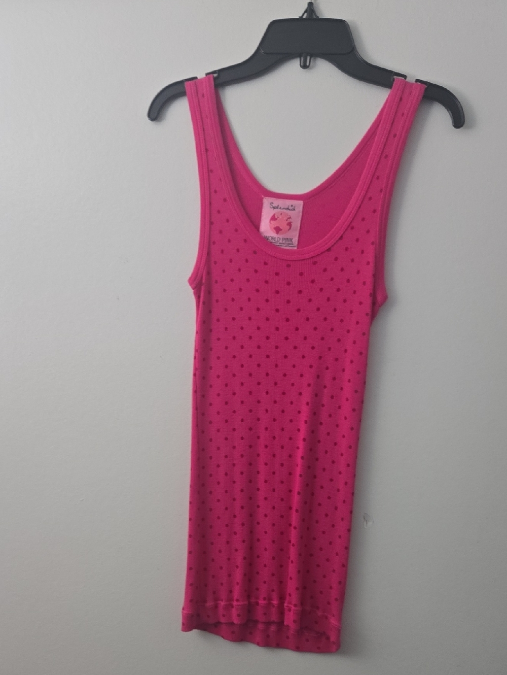 Splendid Pink Polka Dot Tank Top